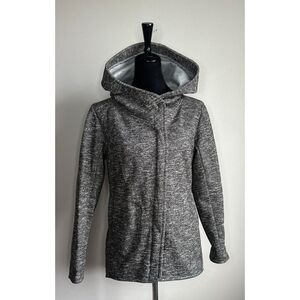 MIA MELON Women's Grey Mid Length Weather Proof Long Sleeve Hooded Jacket Size S